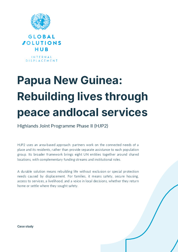 Papua New Guinea:  Rebuilding lives through peace andlocal services